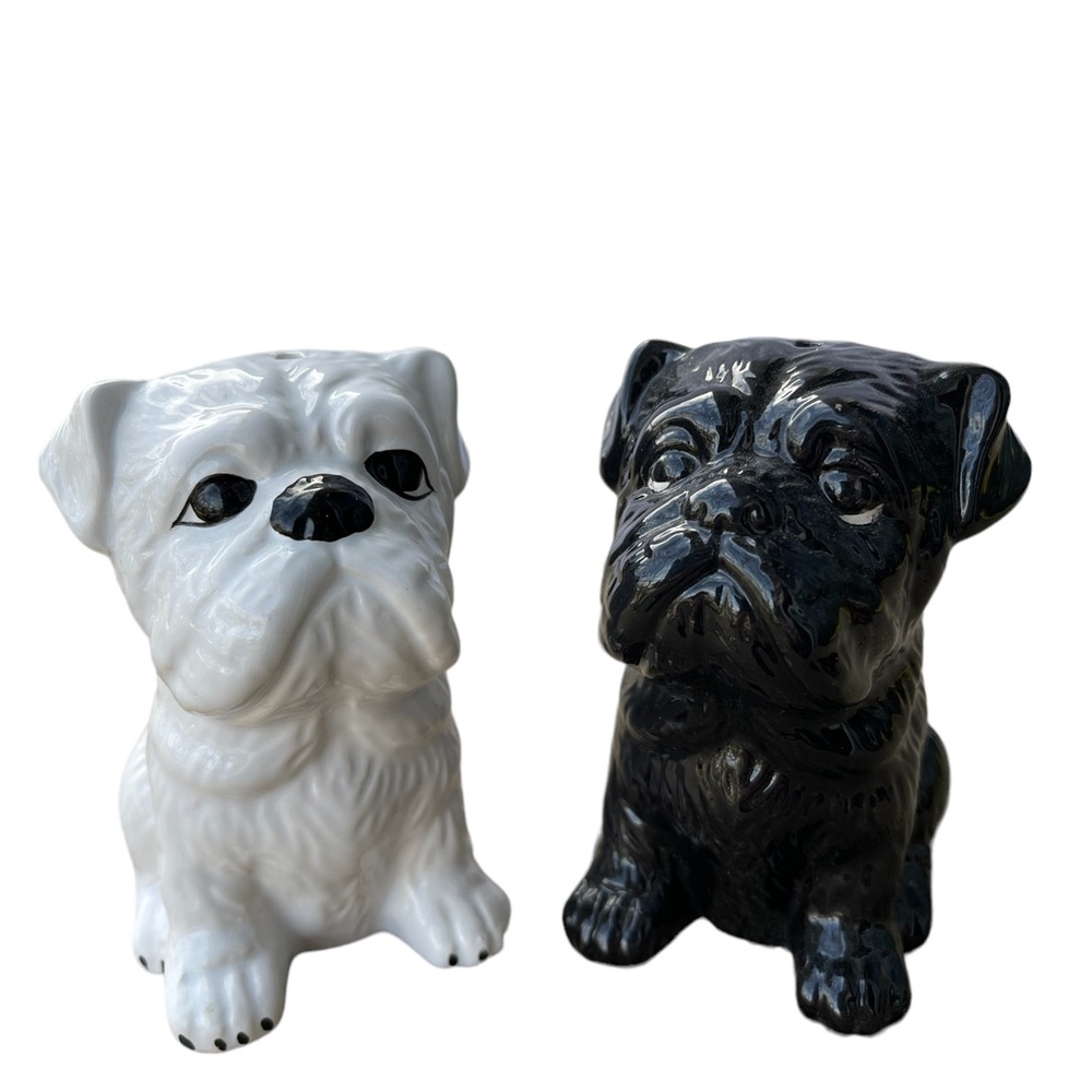 Bulldog Pups Salt & Pepper Shaker Set Dog Decor